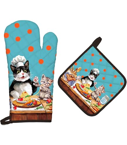 Lot De 2 Maniques En Coton Résistant à La Chaleur – Taille M (26,5x16,3cm), Protection Four Et Micro-ondes, Antidérapantes