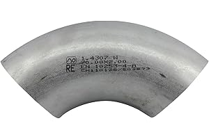 VASALAT Gomito per tubi saldati VAS8 in acciaio inox, 1.4307, 90°, Ø 60 mm, spessore 2 mm