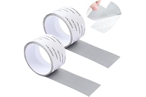 TIMEMEET Nastro per la riparazione dello schermo della finestra, Riparazione del nastro di rete della zanzariera, Nastro a rete per zanzariera, Per la riparazione di finestre e porte（Grey） (2*(5CM*2M))