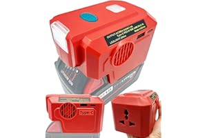MAKBOS Einhell generator prądu inwerterowego z akumulatorem 200 W, przetwornica napięcia, 18 V DC na 220 V 230 V AC, czysty sinus, adapter z lampą LED USB C i gniazdkami 230 V, awaryjny agregat prądu na