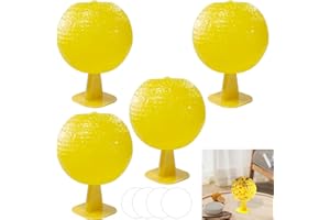 YUMSUR Piège à mouches à fruits, boule collante pour piège à mouches à fruits, piège à insectes volants, boule suspendue, piège à mouches pour pots de fleurs, balcons, cours, vergers