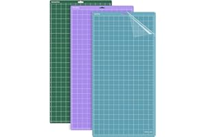 REALIKE Tappetino da taglio per Cricut Explore Machine, Cricut Expression Machine Maker, 30,48 cm x 60,96 cm, 30,5 x 61 cm, confezione da 3 tappetini da taglio adesivi in vinile per artigianato cucito