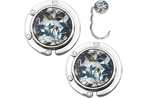 GTYHH Ganci Con Motivo Floreale 2 Pezzi, Ganci Pieghevoli Portatili, Ganci Creativi, Ganci Laterali Da Tavolo, Ganci Rotondi