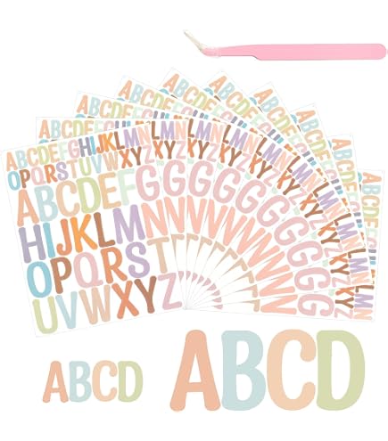 Bunte Buchstaben-Aufkleber Aus Vinyl – 30 Blatt Mit Großbuchstaben, Selbstklebend
