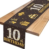 10. Geburtstag Deko-Set – Ballons, Banner & Zahlen In Schwarz/Weiß/Gold