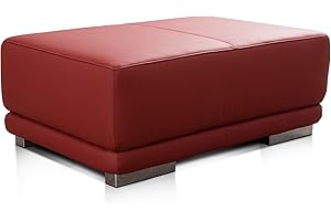 Cavadore Sgabello Corianne/103 x 40 x 69 cm/pelle Punch fuoco rosso di poroflex Softy Rosso