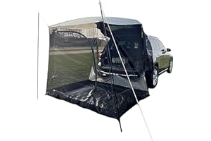 TEKSOME Coche Refugio Solar | Toldo para portón Trasero SUV | Carpas portátiles para Camiones | Tienda campaña para Puerta Trasera Coche para Acampar | Equipo Camping para Coche
