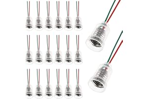 HOMEJOY 20 Stück E10 Lampen Sockel E10 Lampenfassungen mit Isolierten Draht Lmpensockel Light Base Sockel für Home Glühlamp LED Lampen Elektrischen Test