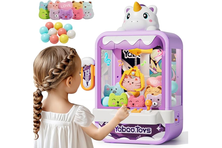 VEEVIFUN Claw Machine for Kids Girls Boys,Vending Machines Toy for Kid with Sound , Arcades Game Unicorns Toys for Girl Boy,Ideas Birthday Gifts for 3-8 4-6 Year Old Girls