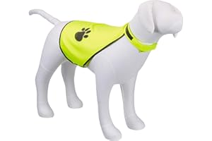 TRIXIE Warnweste für Hunde L neongelb – Sicherheitsweste mit reflektierenden Elementen für mehr Sicherheit im Dunkeln – verstellbar & pflegeleicht mit Klettverschluss - 30083