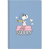 SNOOPY &ndash; Notebook, Folio Notebook 80 Sheets Hard Cover 1Design, Ideal for Children of Different Ages, Comfortable and Versati
