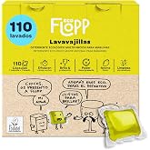 Flopp - Organic Dishwasher Capsules | 110 Capsules with Biodegradable Packaging | EU Ecolabel Label | Glass Protection Polish