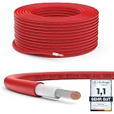 RedStar24 Premium Solar Cable 6mm&sup2; Red &ndash; 50 m &ndash; T&Uuml;V S&Uuml;D Certified &ndash; UV Resistant, Flexible &ndash; PV Photovoltaic Cable for Solar