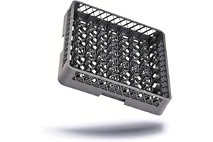 FAIMEX Kerafactum Spülkorb Korb 64 Finger Teller Gläser Tassen Tabletts für die Gastronomie Spülmaschine Spülmaschinenkorb Universal aus Kunststoff 50x50 cm grobmaschig erweiterbar All Purpose Rack