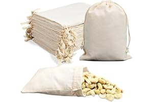 TXXATX Baumwollsäckchen 10x15 cm, 15 Stück Stoffbeutel mit Kordelzug Stoffsäckchen Klein Baumwollbeutel Leinensäckchen Geschenkbeutel für DIY Hochzeit Party Weihnachten Halloween Ostern