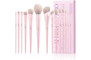 Jessup Pinceaux Maquillages Rose 14 Pcs Set Pinceau Maquillage Haut Gamme Vegan Fond de Teint Correcteur Blush Fard à Paupières Eyeliner Poudre Surligneur Estompeur Kit Pinceau Yeux et Visage,T495
