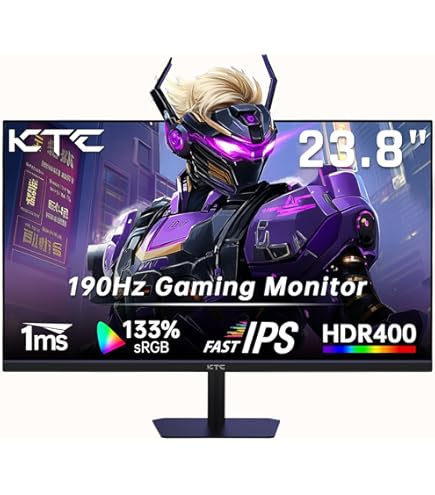 AESNO 24.5 inch Gaming monitor 180Hz 1080P Tilt/Height/Swivel