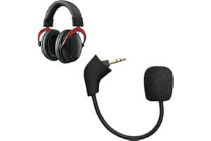 kwmobile Micrófono Compatible con Kingston HyperX Cloud/Cloud X/CloudX Core - Microfono Repuesto para Auriculares Gaming - Negro