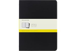 ‎MOLESKINE Moleskine Cahier Notizhefte (kariert, X-Large, Kartoneinband) 3-er-Set schwarz