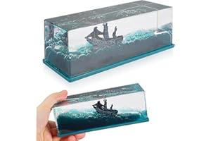 Lemotoy Bandai One Piece Model Ship Black Pearl Piratenschiff, Titanic Toy Geschenk, fließendes Modell für Kreuzfahrtschiff aus Acryl für Bürodekoration (Grün)