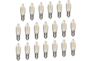 ERZGEBIRGSLICHT GLÜCK AUF Erzgebirgslicht - AUSWAHL - 20 Stück LED Filament Topkerze 12 V 0,2 W für 20 Brennstellen E10 Riffelkerze Ersatzbirne Glühbirne Glühlämpchen für Lichterketten Pyramide Schwibbogen