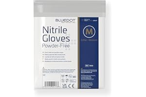 Blue Dot Medium Powder Free Nitrile Gloves (1 Pair)