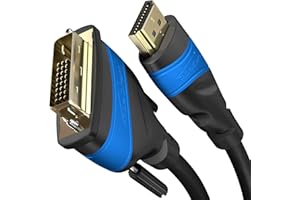 KabelDirekt HDMI to DVI 24+1 Adaptor Cable (1080p Full HD 3D Highspeed) - Top Series 0,5m