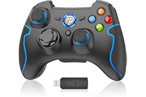 LEVEWAN EasySMX Gamepad PC, PC Controller Wireless, Controller for PC, PS3 Joystick, Wireless Gaming Controller with Vibration for PC/PS3 (Windows XP/7/8/8.1/10/11)/ Android TV/TV Box/Laptop Windows