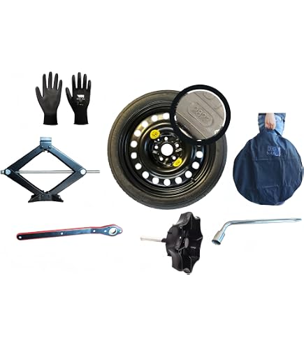 Notrad 17" Kompatibel Mit Skoda Kodiaq Mit Wagenheber, Schlüssel, Handschuhe Und Tasche 125/80R17