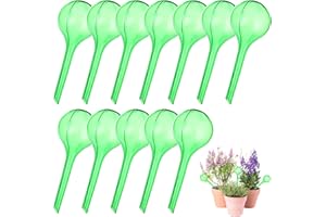 LOCOLO 12-Count Small Watering Globes, Plant Watering Globes Imitation Glass Watering Bulbs Houseplant Plant Pot Bulbs, Garden Watering PVC Self Watering Irrigation Drippers for Garden, 1.96" Diameter