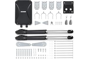 CO-Z Motore Cancello Battente 2 Ante 80W Automazione Cancello Battente con 2 Telecomandi per Porte Fino 800kg 6m Cancello Automatico Battente Compatibile con Batteria Solare