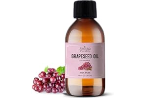 AUTHENTIC OIL CO Grapeseed Oil, Natural and Pure, Cold Pressed Carrier Oil (200ml)