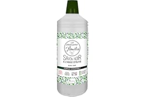 La droguerie d'Amélie Savon Noir Concentré à l'Huile d'Olive Ecocert, 1 L- Nettoie et dégraisse, Idéal pour les tous les types de sol.
