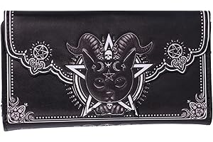 Nemesis Now Pawzuph Unisex Geldbörse Schwarz/weiß Gothic, Nu Goth, Rockwear, Czarny, 18.5cm, Klasyczny