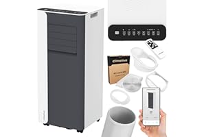 ‎CLIMATIVE Climative Klimatyzator Przenośny AC26-S MINI WiFi 2,6 kW BTU 9000 340 m³/h Funkcja Tuya Smart Urządzenie 3w1 Klimatyzacja Osuszacz i Wentylator do 26 m² Uszczelka i Pilot zdalnego sterowania