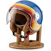 YYK Nero Retro Yarım Motosiklet Kaskı Erkek Kadın, Dayanıklı ABS Kabuk Şehir İ&ccedil;i A&ccedil;ık Kask, UV Korumalı Viz&ouml;r