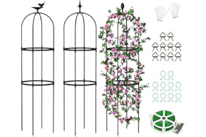 SUNYRISY Rankhilfe Garten Obelisk 3er Set, Rankgitter Käfige für Kletterpflanzen wie Blumen, Tomaten, Rosen usw, Witterungsbeständig Beschichtetes Metall Gartendekoration