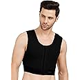 Gynecomastia Short Vest || HIGH Compression || Front Zip and Hook Closure || Tomboy Chest Binder || Comfortable Support for Men || Chest Shapewear