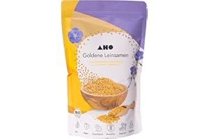 ‎AHO AHO Goldene Leinsamen aus deutschem Bio-Anbau 850g | 100% Plastikfrei, Regional, Öko | Lokales Superfood (850g)