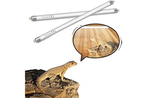 GlowUp 8W T5 UVB Light for Reptiles, 10.0 UVA/UVB Bulb 12 Inch/300mm, Fluorescent Lamp Tubes for Terrariums, Vivarium, Bearded Dragons, Turtles, Chameleons & Desert Reptiles- 2Pack