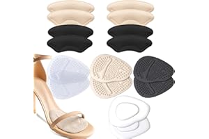 ZADEICK 16 Stk Ballenpolster Vorfuß Fersenpolster Schuhe High Heels Einlagen Schuheinlagen Weich Vorderfußpolster Anti-Rutsch Geleinlagen für Schuhe Damen