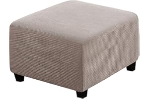 AQIGR Copri Pouf Quadrato Elasticizzato 80x80 Copri Ottomano Quadrato Copri Sgabello Copri Pouf poggiapiedi Quadrato Copri Sgabello Fodera per poggiapiedi (Color : J)