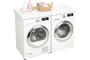 Bänkskiva tvättmaskinstork, tvättmaskin dyna trä, vattentät och snabb montering, tvättbräda för tvättmaskin och torktumlare