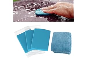 Morocket 3Pcs Clay Bar Kits for Cars 3 x 100g Car Clay Bar with Towel,Detailing Clay ClayBars Magic Clay Bar Kit Mild Grade Auto Clay Bar with Washing and Adsorption Capacity for Glass, Vehicles
