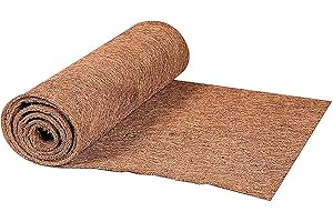 POMUROM Rouleau de Doublure en Coco, 50x200cm Doublure en Fibre Coco Naturelle Tapis épais en Fibre de Coco Doublure Remplacement Fibres Coco pour Planteur Fenêtre Boîte Panier de Fleu Jardin Tapis Reptiles