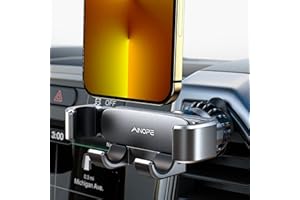 AINOPE Samochodowy uchwyt na telefon komórkowy z wentylacją, [design z hakiem] Samochodowy uchwyt na telefon komórkowy do samochodu, kompatybilny z iPhone 13 Pro Max, Samsung S22+, Huawei, Xiaomi itp.