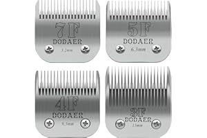 AUDOC Lame de changement de fente de chien,Compatible avec les séries Moser 45-50/Heiniger/Andis/Oster A5/Wahl 10KM Series tondeuse pour chien,7F/5F/4F/3F,4 unité