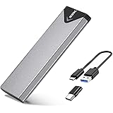SSK Adaptateur de boîtier en Aluminium USB 3.1 à M.2 NGFF SSD, boîtier de Disque SSD Externe M.2 basé sur SATA (pour SSD M.2 