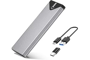 SSK Adaptador de Caja SSD USB 3.1 a M.2 NGFF de Aluminio, basado en Puerto SATA Externo