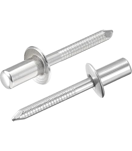 Uxcell 30-Pack 4mm X 30mm Aluminum/Steel Open End Blind Rivets – Zinc Plated